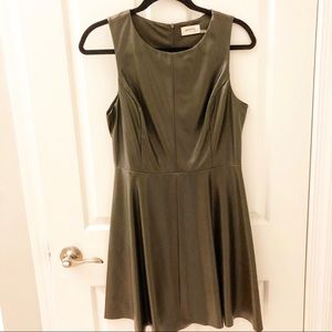 Rhyme Los Angeles Hunter Green Leather Dress M